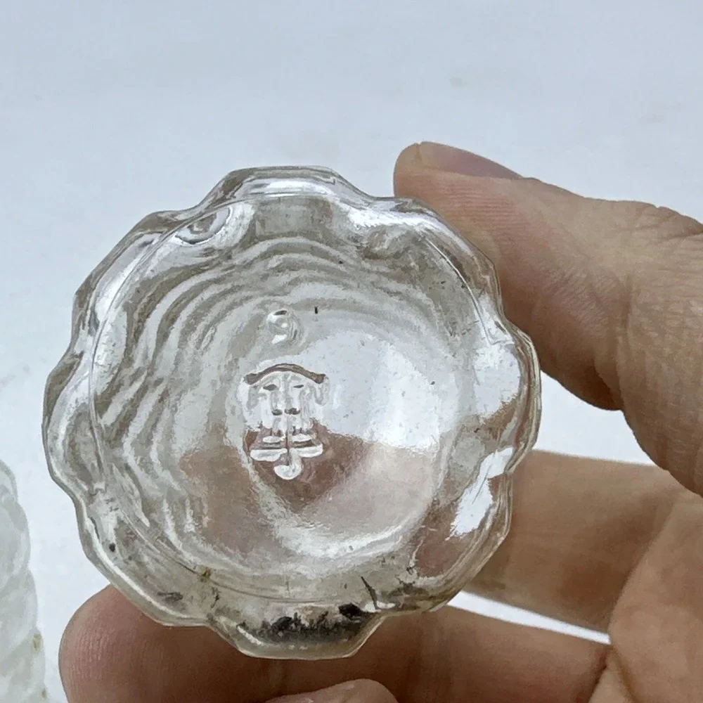 Vintage Salt Pepper Shakers Clear Glass Barrel No Lid Hazel Atlas Anchor Hocking